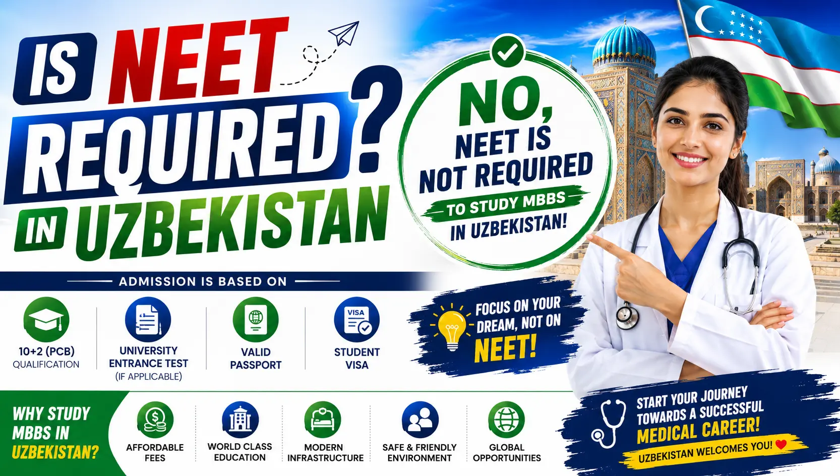 Is NEET required in Uzbekistan